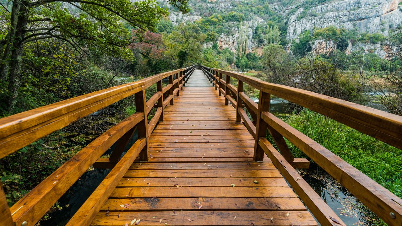 Dřevěný most - Krka národní park