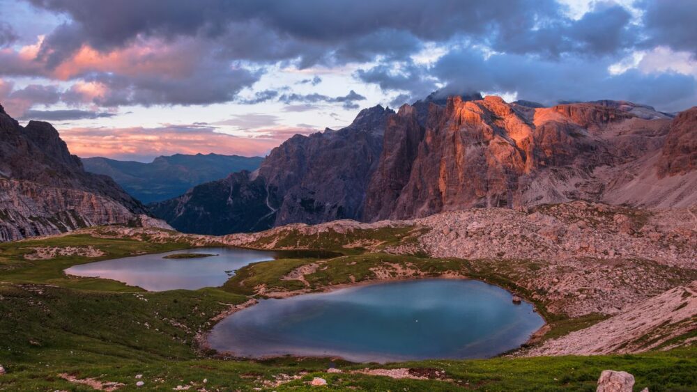 Jezero Dolomity Itálie