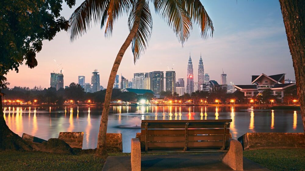 Kuala Lumpur při východu slunce