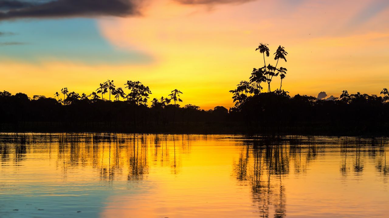 Západ slunce Amazonie