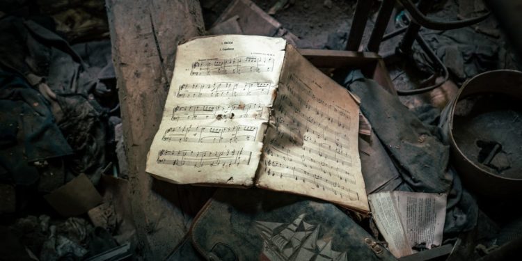 vesnice-zalissya-stare-hudebni-noty