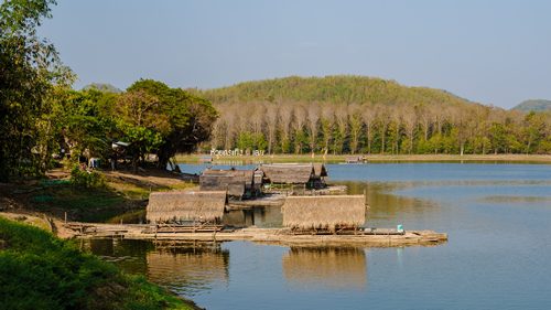 morning at Huai Krathing lake in North Eastern Thailand Isaan , famous for its floating bamboo rafts morning at Huai Krathing lake in North Eastern Thailand Isaan , famous for its floating bamboo rafts